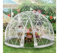 Tente de camping - Tente dôme transparente à bulles pour salle à manger en plein air et observer les étoiles avec housse en PVC, portes et fenêtres - Idéale pour le camping dans le jardin