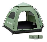 Tente de Camping Tente Pop up 3-4 Personnes Taille Extra-Grande l'hexagone Imperméable Coupe-Vent Protection UV