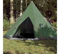 Tente de camping tipi 4 personnes vert imperméable Noir G