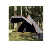Tente de camping tipi 5 personnes gris imperméable