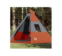 vidaXL Tente de camping Tipi 7 personnes 94429 – Auvent, sac de transport, orange