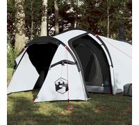 vidaXL Tente de Camping 3 Personnes, Tente d'Ombrage avec Sac, Auvent Portable avec Parois Latérales pour Randonnée, Blanc Tissu Occultant Imperméable