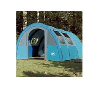Tente de camping tunnel 4 personnes bleu imperméable