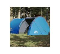 vidaXL Tente de camping Tunnel 4 personnes Bleu Imperméable