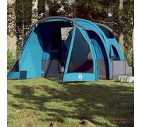 Tente de camping tunnel 4 personnes bleu imperméable