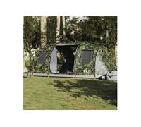 vidaXL Tente de camping tunnel 4 personnes camouflage imperméable, tente, abri de camping, abri de jardin, tente de jardin, 4009415