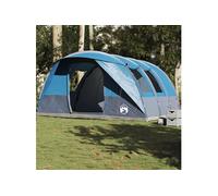 Tente de camping tunnel 5 personnes bleu imperméable
