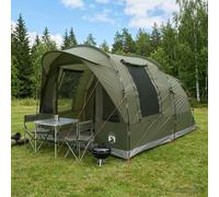 vidaXL Tente de camping tunnel 7 personnes gris et orange imperméable (94627)