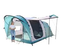 Skandika Tente Tunnel Egersund pour 3/5/7 Personnes | Tente de Camping avec/sans Technologie Sleeper, Tapis de Sol Cousu, Hauteur 2m, Colonne d'eau de 5000 mm (3 Personnes | Sleeper Protect)