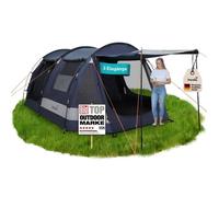 Tente de camping tunnel Skandika Kambo 6 Sleeper Protect - Sol cousu - Cabine noire - 6 personnes