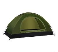 Tente de camping ultra légère, tente pop-up avec portes zippées, abri de camping portable avec crochet de suspension et sac de transport (1 personne, vert militaire)
