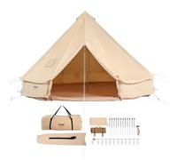 VEVOR Tente Cloche Toile 4 Saisons 4 m pour Camping Familial avec Trou de Poêle
