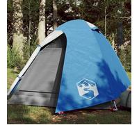 vidaXL Tente de camping 2 personnes - Imperméable - Bleu - Légère et portable