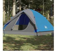 vidaXL Tente de camping 3 personnes – imperméable – bleue – légère et portable