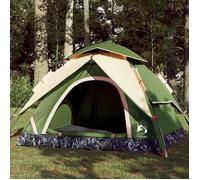 Tente de camping - vidaXL - 3 personnes - Imperméable - Système de dégagement rapide - Vert