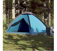 vidaXL Tente de camping 4 personnes - imperméable, pliable et légère - Bleu