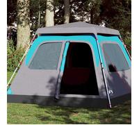 vidaXL Tente de camping à dôme 4 personnes imperméable système de dégagement rapide Bleu