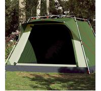 vidaXL Tente de camping Cabine 4 personnes Libération rapide Vert