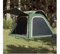Vidaxl Tente De Camping 4 Personnes Vert 240x221x160 Cm Taffetas 185t