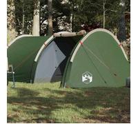 vidaXL - Tente de camping - Tunnel - 4 personnes - Imperméable - Vert - Légère et portable