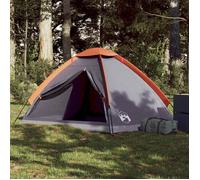 vidaXL Tente de camping Modèle 94761 – 2 personnes, imperméable, gris et orange
