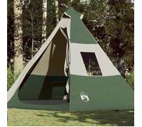 Tente de camping - vidaXL - Tipi 7 personnes - Imperméable - Vert - Léger et portable