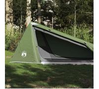 Vidaxl Tente De Camping Tunnel 1 Personne Vert Imperméable