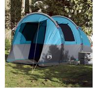vidaXL Tente de Camping Tunnel 4 Personnes Bleu imperméable, Tente, abri de Camping, abri de Jardin, Tente de Jardin, abri extérieur, Tente légère