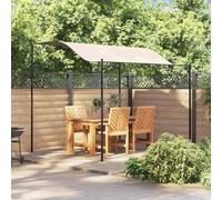 Tente de canopée pour patio extérieur, 3 x 2,4 m, cadre en acier blanc crème, abri d'ombrage de protection UV pour fête familiale, camping, facile à installer pour jardin de jardin