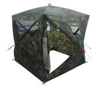 Tente de chasse pliable Vert militaire 143 x 143 x 165 cm Polyester et acier