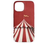 Tente de Cirque Rouge et Blanche avec auvent rayé Coque pour iPhone 15