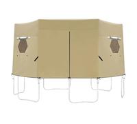Tente de couverture de trampoline d'extérieur - Auvent pare- pliable, résistant aux déchirures, bloc UV, tissu d'ombrage durable, protection contre les intempéries | Patio jardin arrière-cour pe