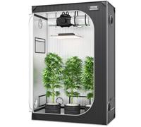 VEVOR Tente de Culture 122x61x183 cm Chambre de Culture Hydroponique Mylar 2000D Hautement Réfléchissante avec Fenêtre d'Observation, Sac à Outils, Plateau de Sol pour Culture de Plantes d'Intérieur