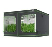 Tente de Culture -VEVOR- 300x300x200cm,noir + vert,Avec fenêtre d'observation, boîte à outils et plateau de plancher intérieur