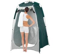Tente de Douche de Camping avec Fenêtre Zippée, Protection UV, Résistante à l'eau, Facile à Prendre en Charge des Toilettes de Plage Portable, Idéal pour Le Camping, la Plage, Le Pique-Nique (Vert