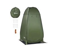 Outsunny Tente de douche pop-up pliable pour camping polyester 126x124x198 cm sac de transport vert