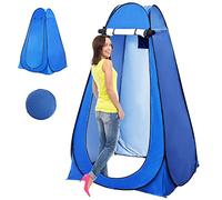 Tente de Douche Pop Up Toilette Cabinet de Changement Camping Abri de Plein Air Vestiaire Extérieure Intérieure Portable,Toilettes extérieures instantanées pour Camping randonnée Plage,Bleu