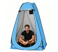Tente de douche portable - 1,2 x 1,2 x 1,9 m - Imperméable - Résistante aux UV - Montage rapide - Bleue