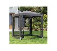 Tente de fête avec 4 parois latérales en maille Anthracite 2x2m