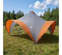 vidaXL Tente de fête avec Toit Gris et Orange 400 x 400 x 320 cm