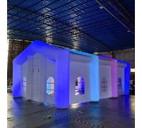 Tente de fête gonflable avec lumières LED pour fête d'anniversaire et rassemblements