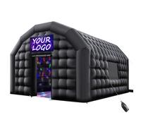 VEVOR Tente de Fête Gonflable, 6x5x3,65 m, Tente Cube Gonflable, Discothèque Boîte de Nuit Club à Gonfler avec Souffleur 680 W, Sac de Sable, 2 Fenêtres, pour Évènement, Anniversaire, Mariage, Noir