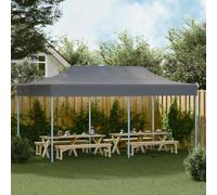 Tente de fête pop-up, pliable, 3 x 6 m, anthracite, tissu Oxford 600D, imperméable, avec revêtement en PVC, canopy d'extérieur résistant aux UV pour événements, fêtes, camping, installation facile