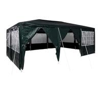 Tente de fête Vert en polyéthylène 600 x 400 x 266 cm avec 8 Murs latéraux Amovibles, abri Pliant résistant aux intempéries pour Jardin terrasse Camping extérieur Patio