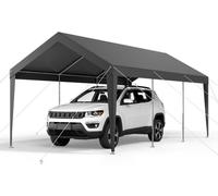 Tente de garage pour voiture, tente de garage Carport, abri de voiture avec bâche PE - Dimensions 3,05x6,09x2,87m