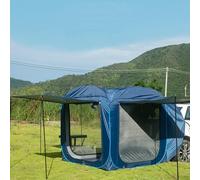 Tente de hayon SUV pour camping, 3 portes, tente moustiquaire extérieure, abri d'auvent pour 5 personnes, PU 2000 mm, UPF50+, comprend une protection contre la pluie et un sac de rangement (couleur