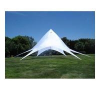 CLP Tente de Jardin XL en Forme d'étoile 14 m de Diamètre - Tente de Cérémonies avec Une Capacité de Couverture de 40 m² - Toile de Tente Disponible en Plusieurs Couleurs:, Couleur:Blanc