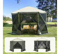 Tente de jardin pliante - tente de fête Popup pour 6 personnes - 3,05x3,05x2,29m - résistante aux intempéries et facile à monter