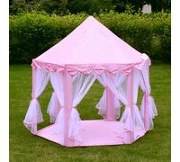 Tente de jardin, Tente d'extérieure ou Intérieur, Tente Princesse de Jeux pour enfant Filles 2-9ans, Maison d'enfant 140x140x142cm Chaque petite fille a un rêve de princesse dans son cœur et a un chât