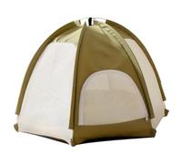 Tente de jeu d'intérieur pour chat - Niche et zone de couchage fermée, cadre léger, parois en ventilée + base douce, matériau textile haute résistance - pour terrasses et porches